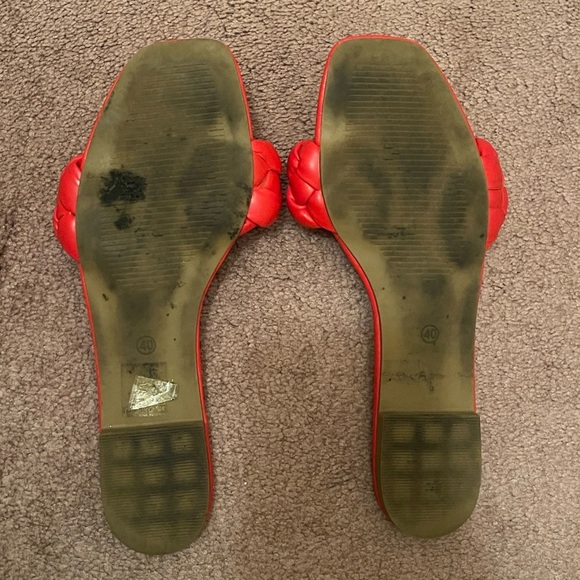 Braided Strap Slide Sandals RED - Picture 4 of 4